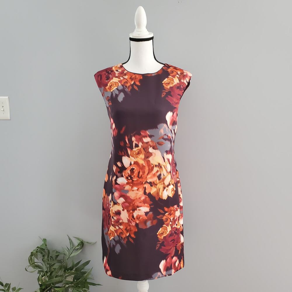 Cynthia Rowley Sleeveless Floral Pattern Sheath Dress Size 6
